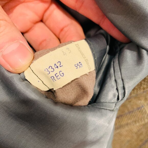 VINTAGE BROOKS BROTHERS Tweed Wool Blazer Sport Coat Jacket 43 R USA - Picture 8 of 16